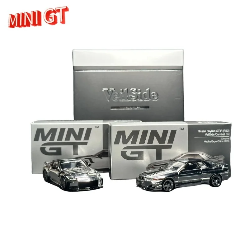

HEC MINI GT 979/980 chrome-plated double-car set VeiISide die-cast realistic alloy car model, a boys' holiday gift toy.