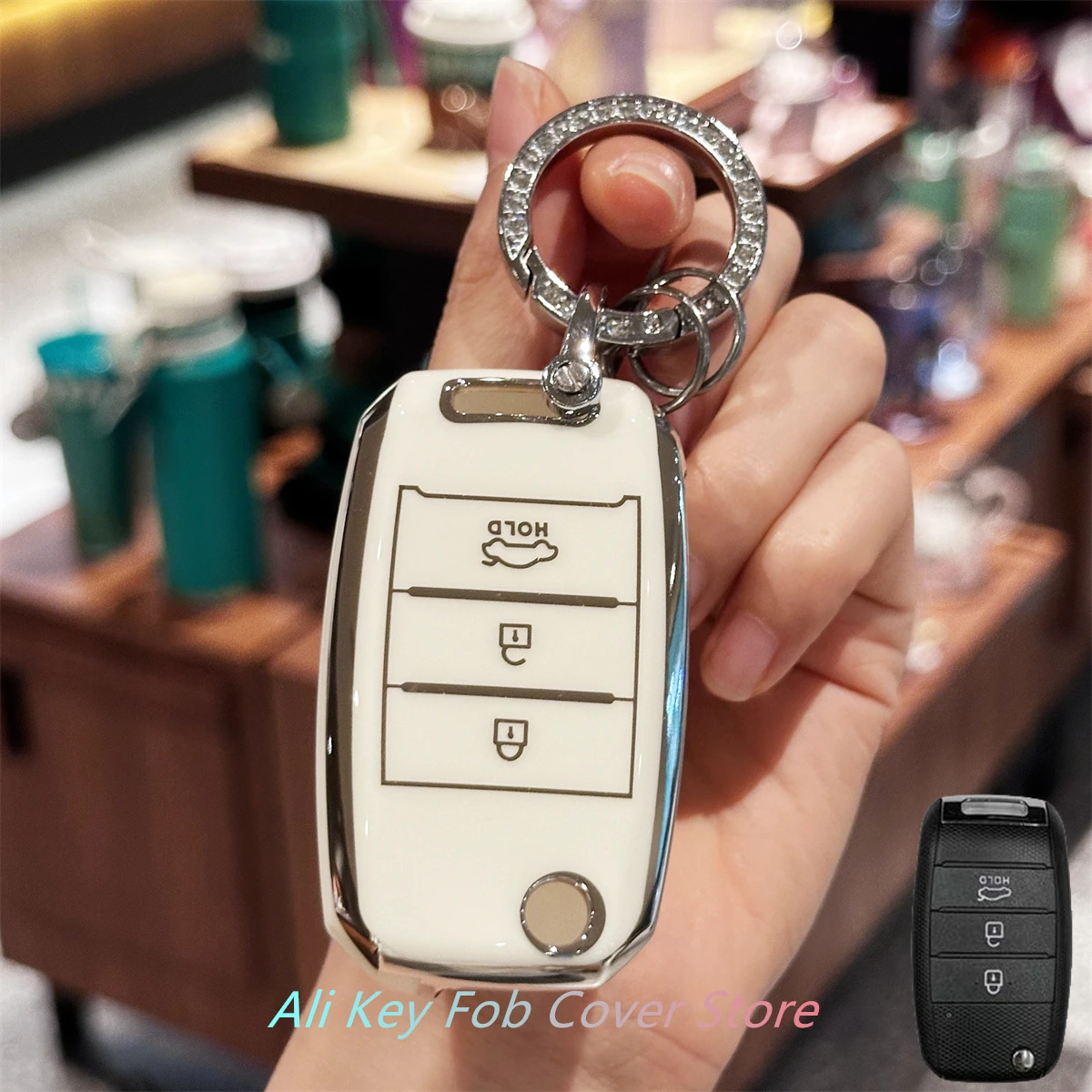 Key Fob Cover for KIA RIO 3 K2 Ceed Cerato K3 K5 Sorento Sportage Soul K4 Picanto Optima Forte Stinger Keyring Car Keychain