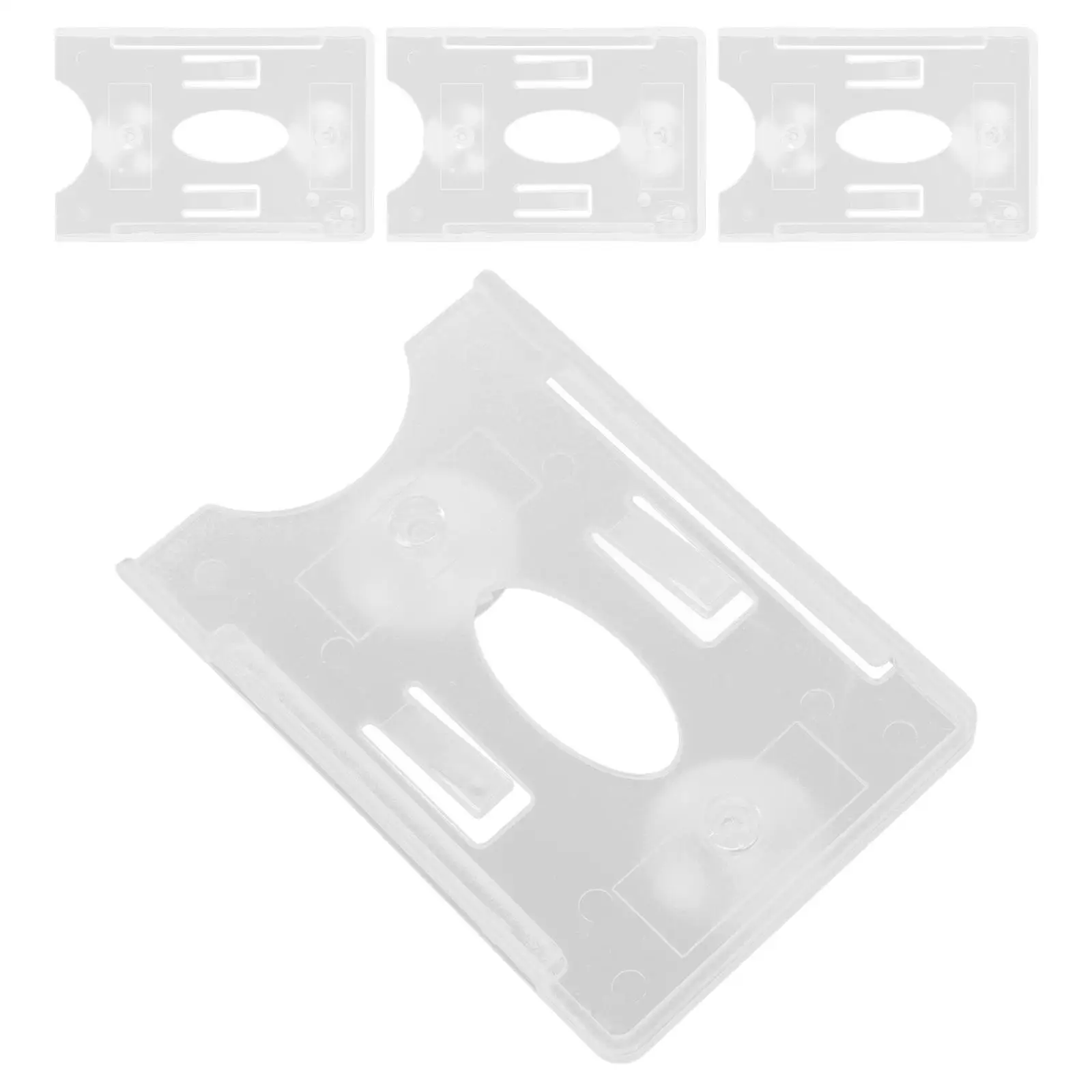 

4Pcs Suction Card Holder Windshield Car Parking Sticker Parking Permit Holder For Car Windshield Badge Clear Plastic Organizers
