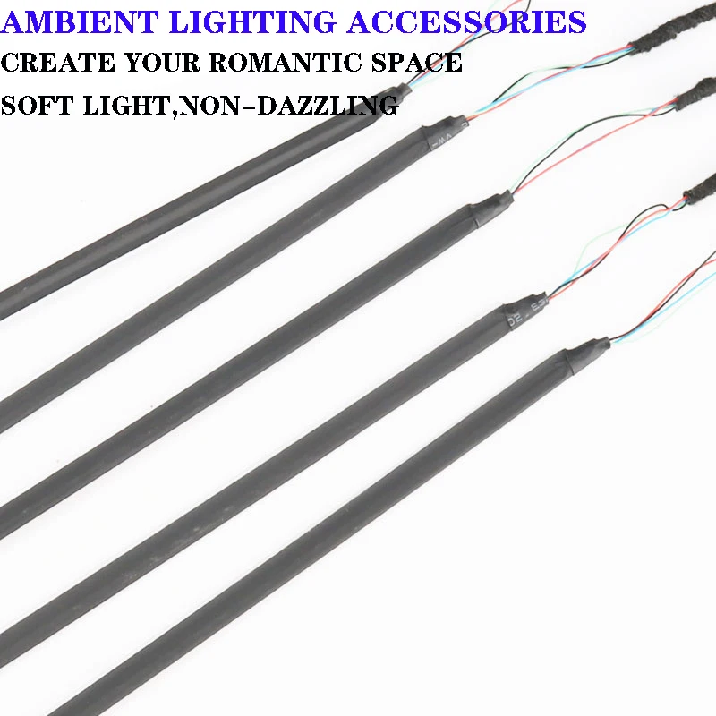 Für 22-in-1 LED-Symphonie-Lichtleisten Autozubehör RGB 64 Farben Auto Ambientebeleuchtung Acryl-Lichtleiste Glasfaser-Innenbeleuchtung – Detail 1