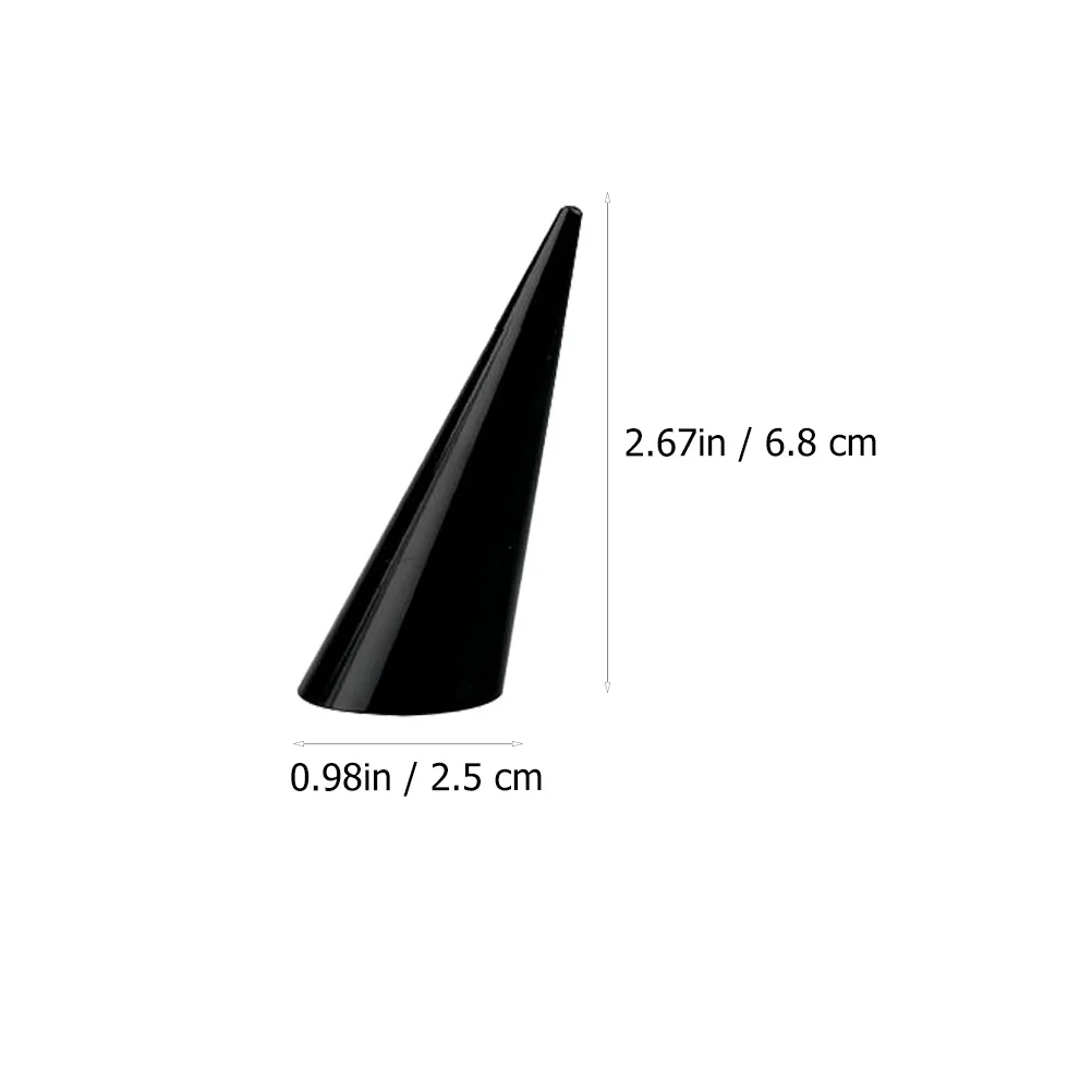 6 قطعة رف شاشة حلقي حامل مدبب من الأكريليك لتنظيم المجوهرات متجر بيع بالتجزئة للاستخدام المنزلي حلقة سطح أملس خفيفة الوزن