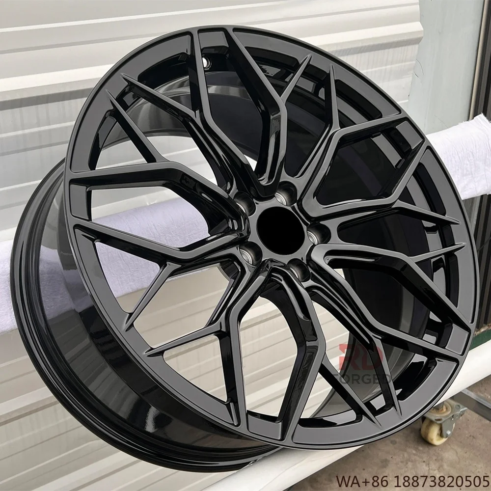 For 18 19 20 21 22 24Inch Wheel 1-Piece Gloss Black Forged Wheels 5 Hole 5x120 5X112 20