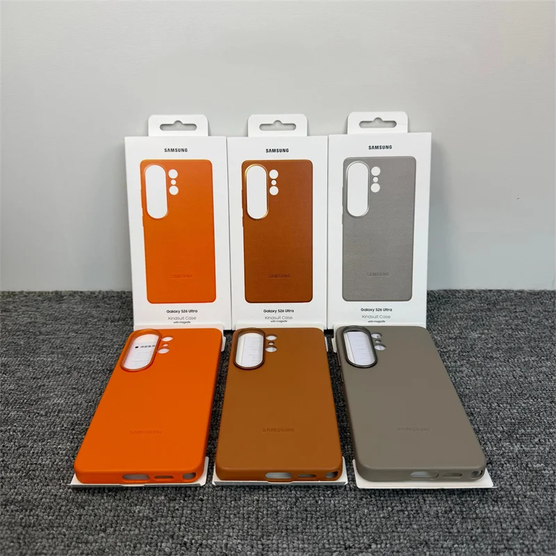 Samsung Galaxy S26 Ultra Kindsuit Magnetic Case Leather Protective Cover For Samsung S26 Plus S26+ With Buttons Phone Case