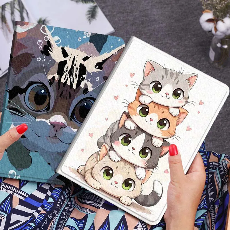 

Cute Cat Underwater Bubbles For Xiaomi Redmi Mi Poco Pad 2 5 6s 7 7s Ultra Pro Max 14 12.4 12.1 inch Soft Tablet Case Gift