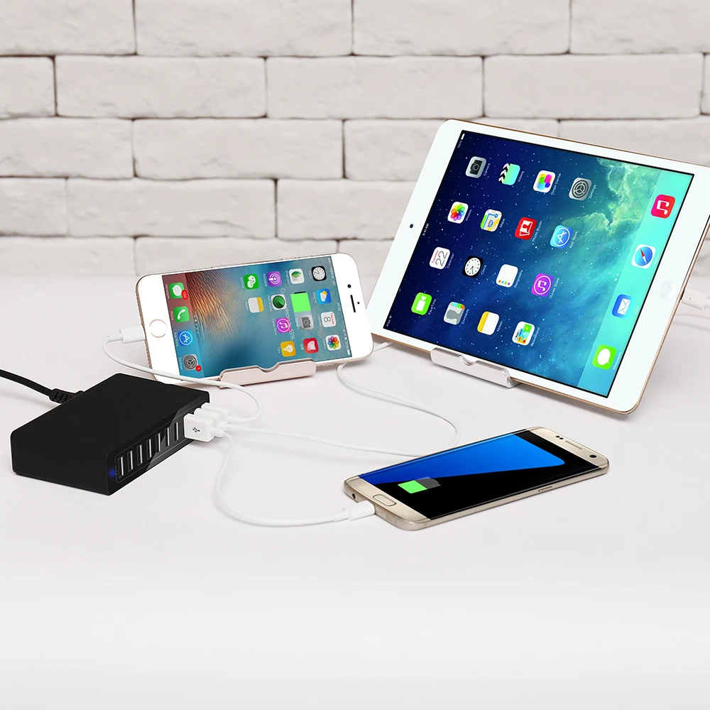 60W 10 Ports 40W 5 USB Ports Quick Charge Charger Station Dock with Cable for iPhone iPad Samsung PC Kindle Multi USB Charger