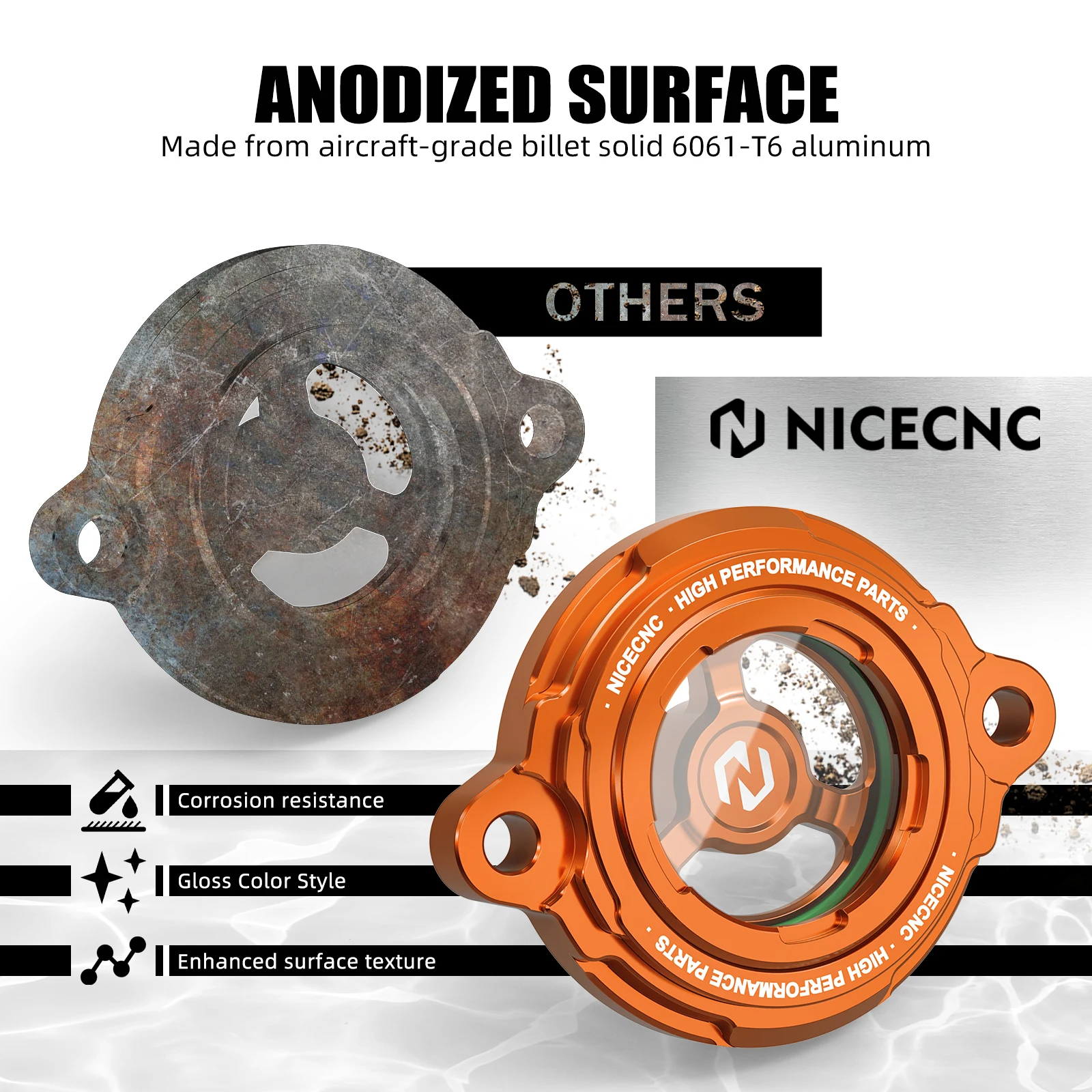 Tampa do Filtro de Óleo do Motor Transparente para KTM 690 SMC/R 690 Enduro/R 2008-2025 790 890 Adventure/R 790 890 Duke 1290 Super Adventure/R