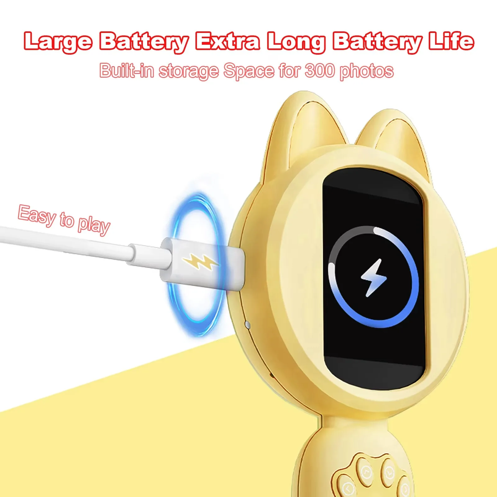 With a magnifying glass, featuring a 2-inch screen and 8 LED lights. children's magnifying glass ,suitable for giving as a gift