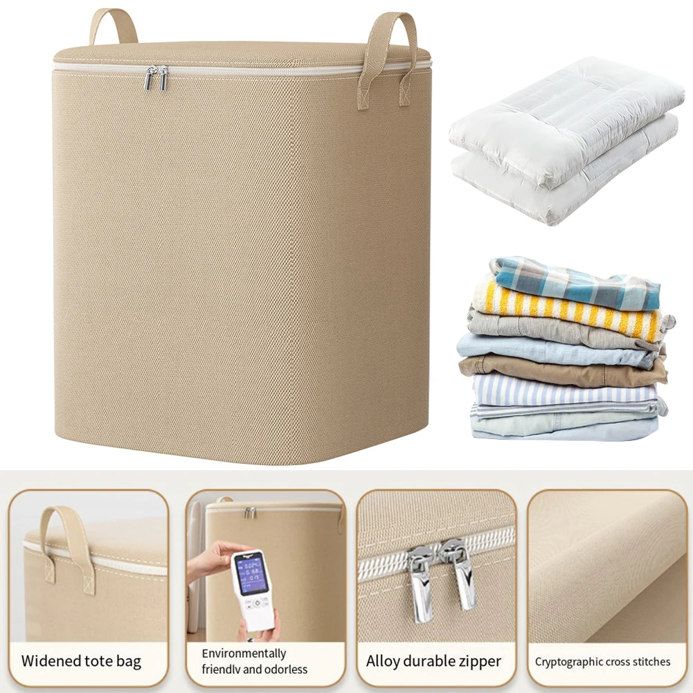 110/140L Closet Organizer Extra Large Blanket Storage Bags Foldable Storage Bin for Comforters Bedding Blankets Clothing Pillows