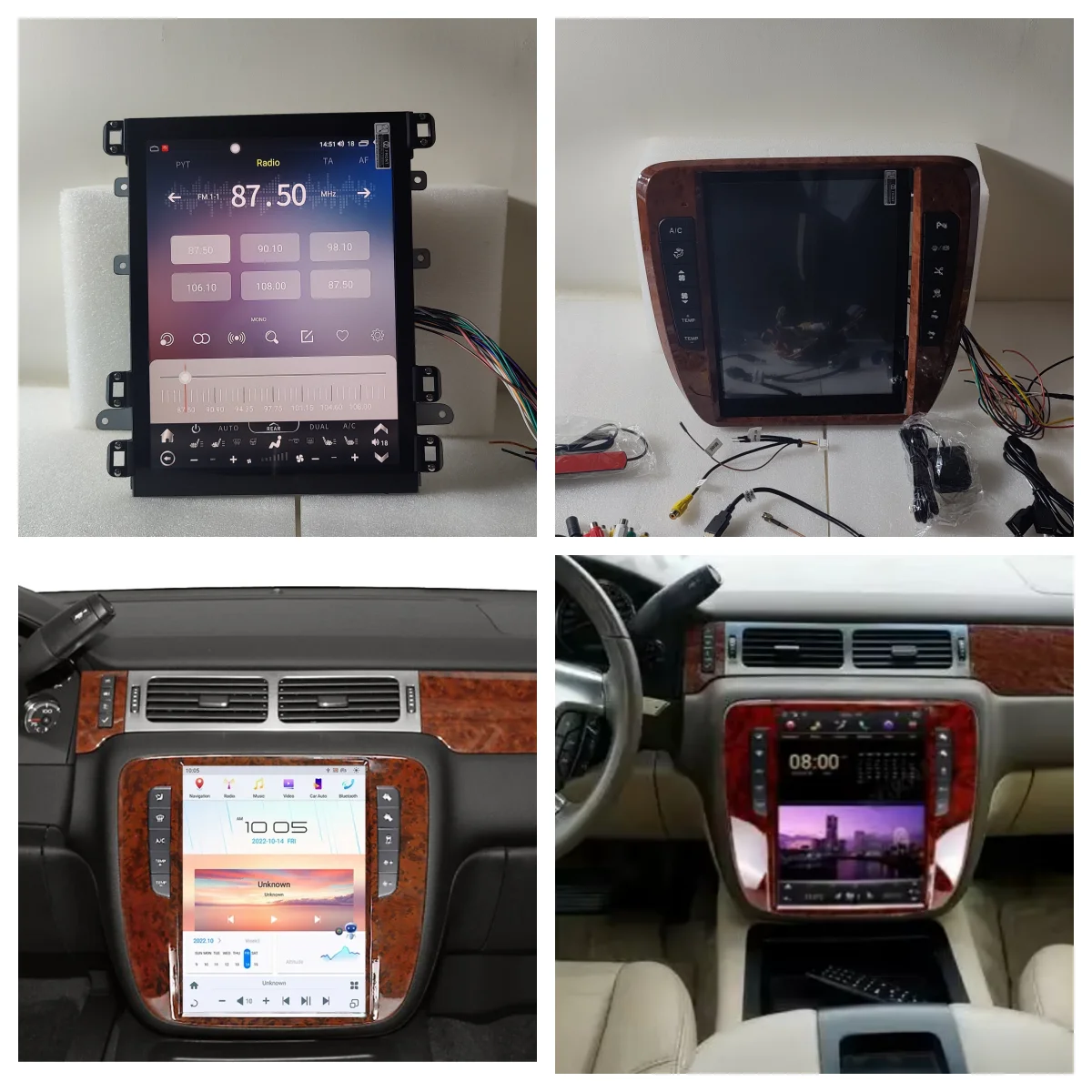 

Автомобильный радиоприемник с сенсорным экраном, новая обновление для GMC Yukon/Chevrolet Tahoe Silverado 2007-2013, Carplay GPS Navi Android 13.0, головное устройство BT