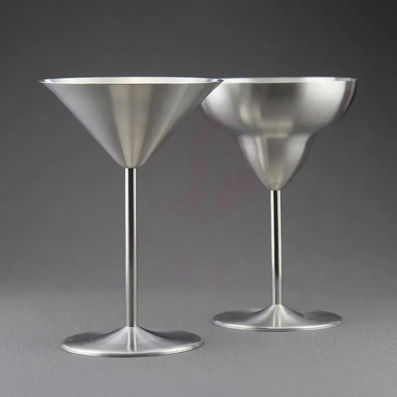 

Stainless Steel Creativity Personality Triangular Cup Home Use Champagne Decorative Cup Bar Cocktail Special Use Tall feet Cup