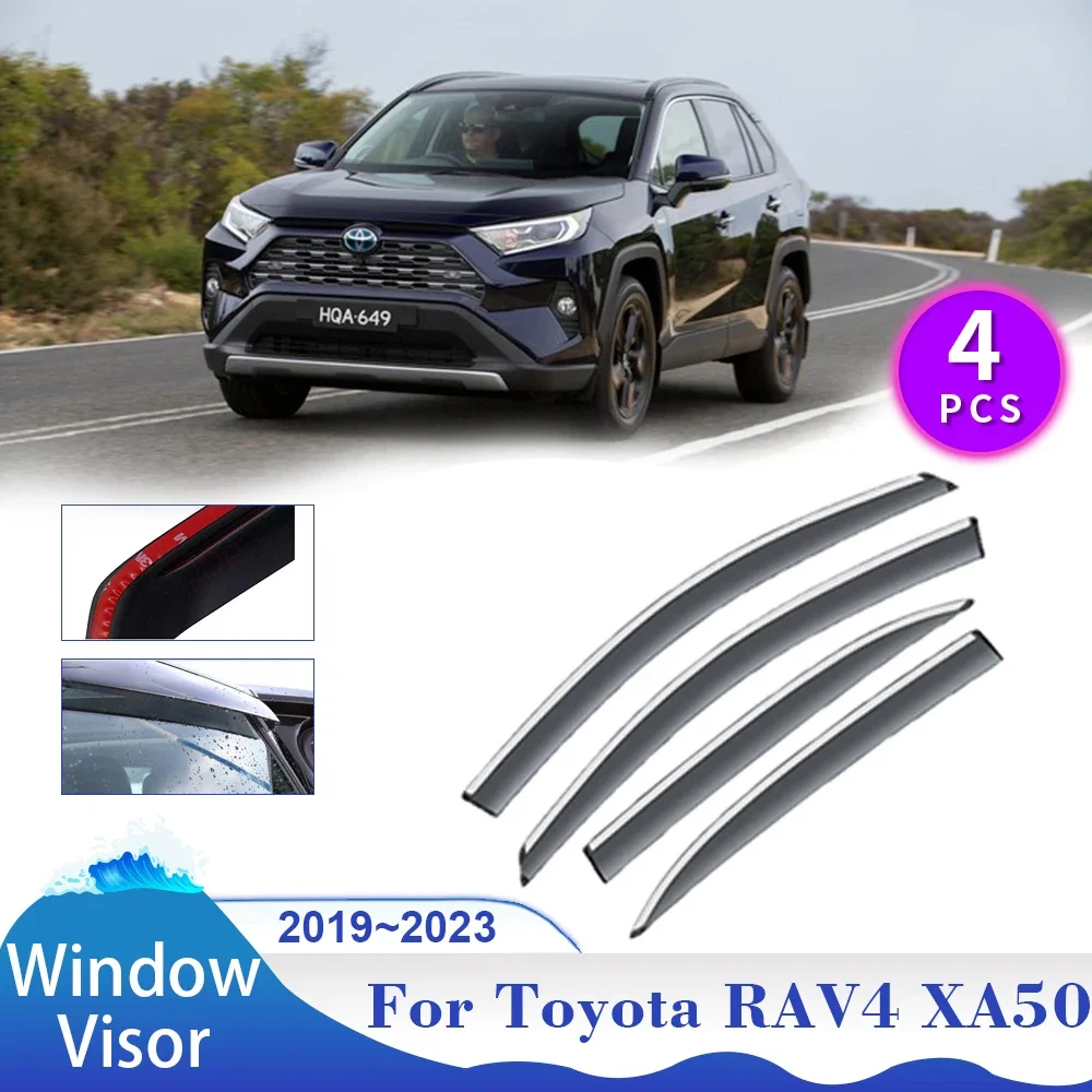 

Козырек для окон Toyota RAV4 XA50 Suzuki Across 2019 ~ 2023 2020 2021 2022 Защита от солнца и дождя автомобильный дефлектор бокового окна вентиляционные дымовые Чехлы аксессуары