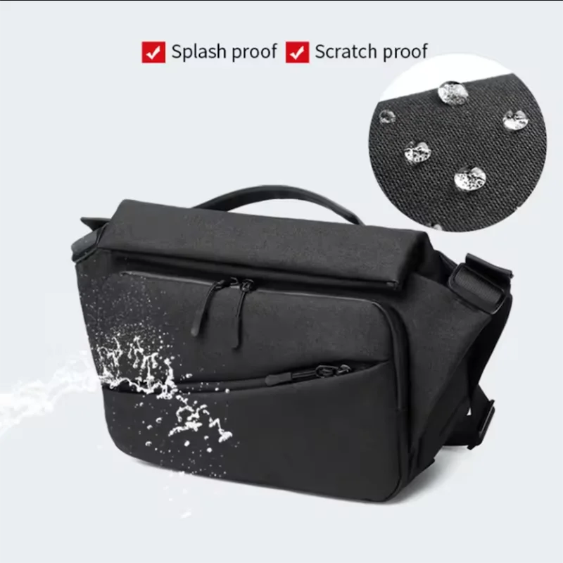 OZUKO Lightweight Messenger Bag, Maleta Crossbody masculina, Boys Llaptop Bag, Livro escolar, Pacote de cintura para esportes ao ar livre