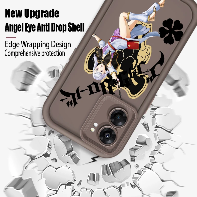 B-Blacks C-Clovers Cartoon Cool For OPPO A98 A78 A94 A76 A74 A58 A55 4G 5G A9 A53 2020 A36 Eye Ladder Cover Capa Fundas