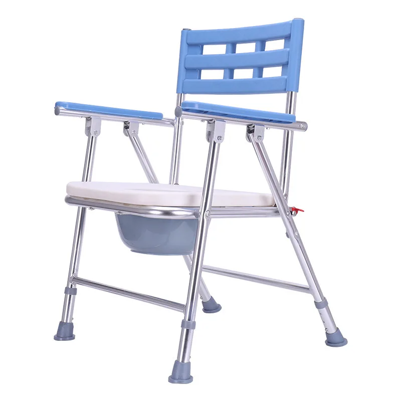 Foldable Portable Adult Potty Chair Disabled Commode Chair Medical Toilet Chair for The Elderly
