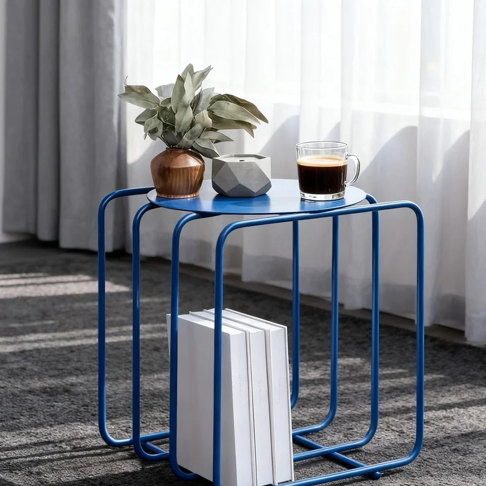 

Dopamine Wind Small Metal Corner Locker Wrought Iron Edge Bedroom Furniture for Apartment Living Room Non-Occupying Bedside