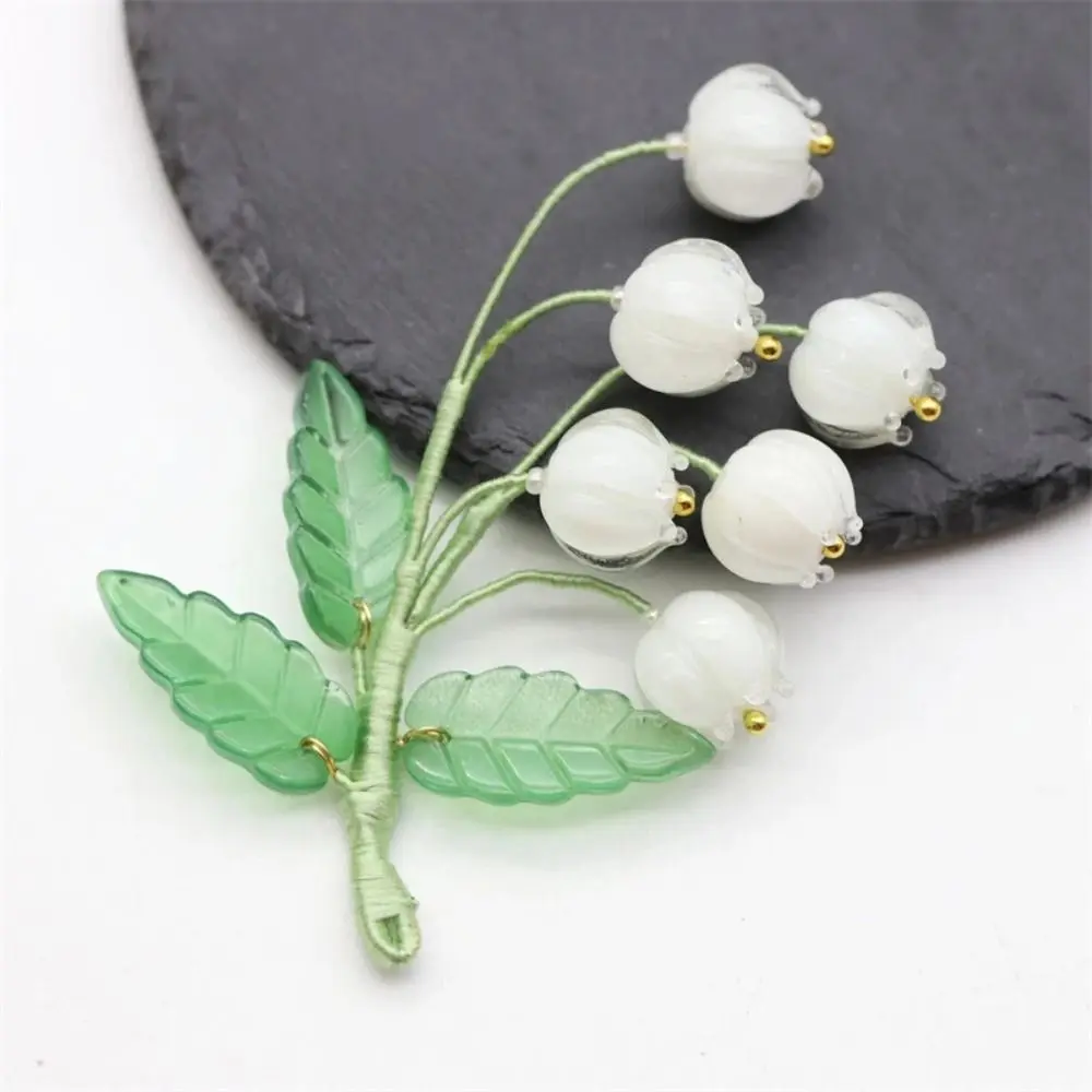 Glass Loose Beads DIY Crafts for Necklace Earrings Bell Orchid Liuli Beads Lampwork Beads Ancient Style Flower Bud Beads