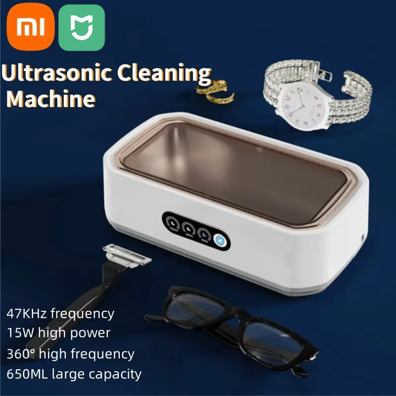 

Регулируемый ультразвуковой очиститель Xiaomi, 650 мл, большая емкость, быстрая мощная машина для чистки ювелирных изделий, очков, бытовая машина для чистки ювелирных изделий