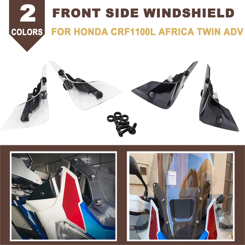 

Motorcycle Front Side Windshield Windscreen Side Spoiler Defelctor For HONDA CRF1100L Africa Twin Adventure Sports CFR1100 L ADV