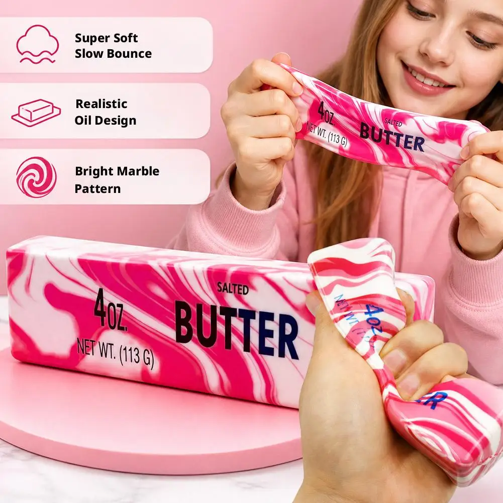 Alpine Flowline Super Soft Slow Rebound Colorful Butter Stick Cream Bar Music Decompression Toy for Stress Relief