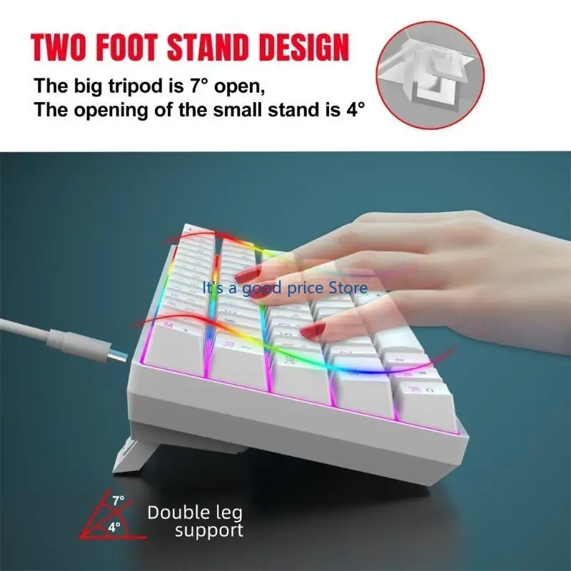  V900 Color Backliting Mechanical Keyboard 61Keys Hot Swap Switches Two-color