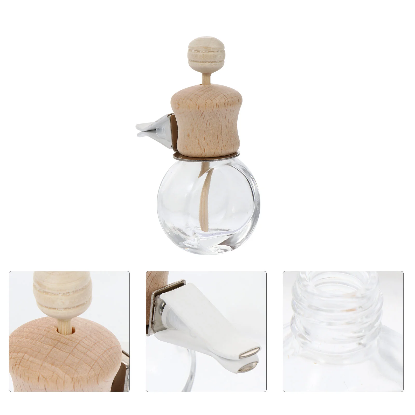 

3 Pcs Car Perfume Empty Bottle Vinyl Air Freshener Small Diffuser Scent Mini