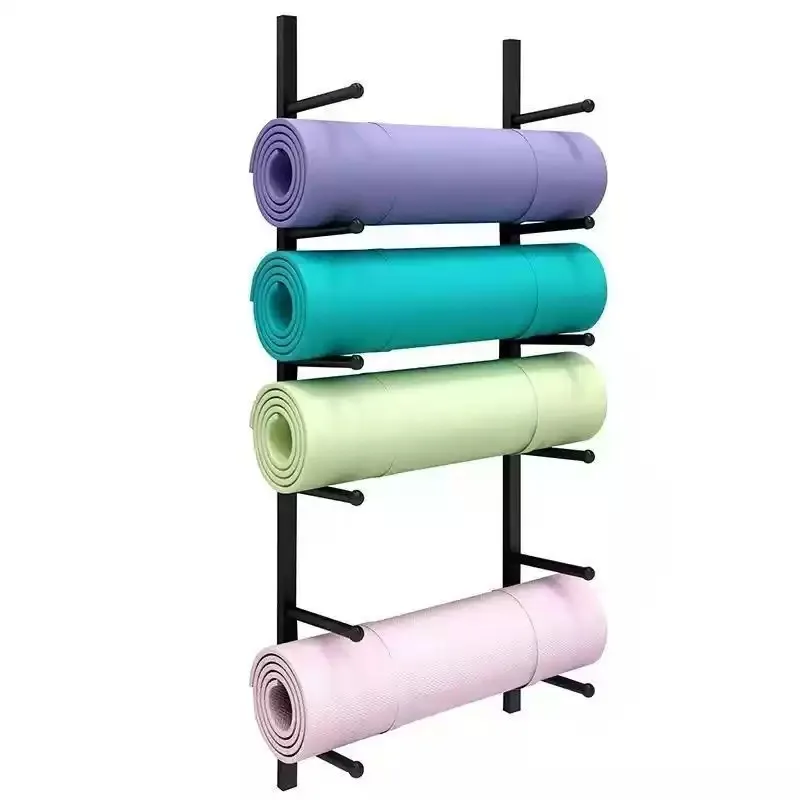 1pcs Wall Rack Large Capacity Hanging Storage System for Yoga Mats and Pilates Equipment
