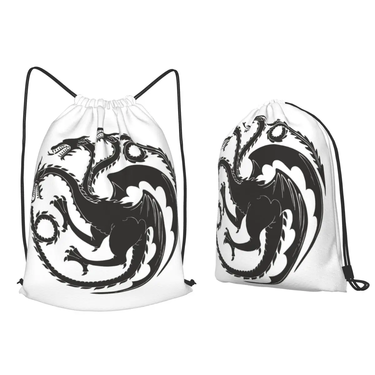 Game Of Thrones House Targaryen Backpacks Fashion Drawstring Bags Sports Bag Book Bags for Travel School