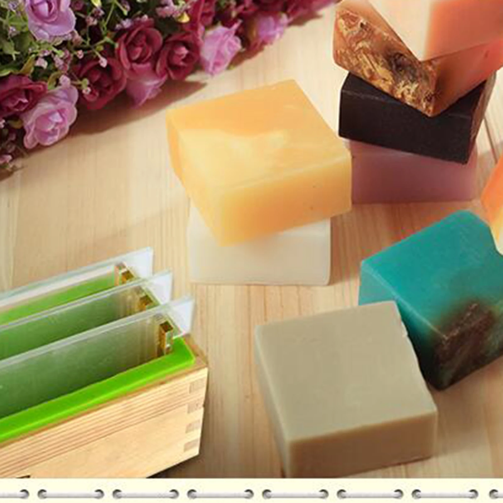 1200ml Silicone Soap Making Mould Rectangular Candle Baking Accessories Cake for Baking Pan Handmade Casting Cement Mould