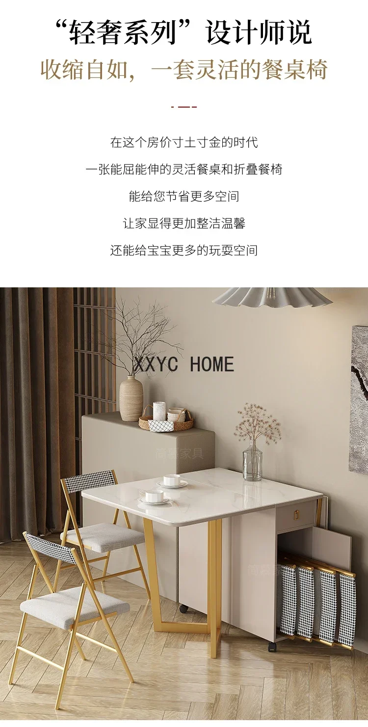 Household Small Apartment Sideboard Cabinet Integrated Multifunctional Retractable Combination Storage High Cabinet