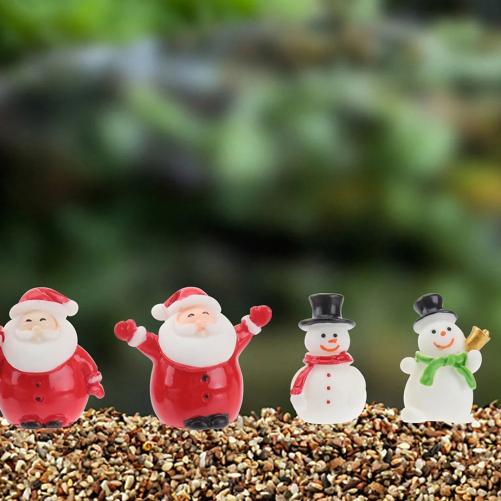 

20Pcs Miniature Christmas Decorations Resin Santa Figures Safe Reliable Environment Mini Santa Figure