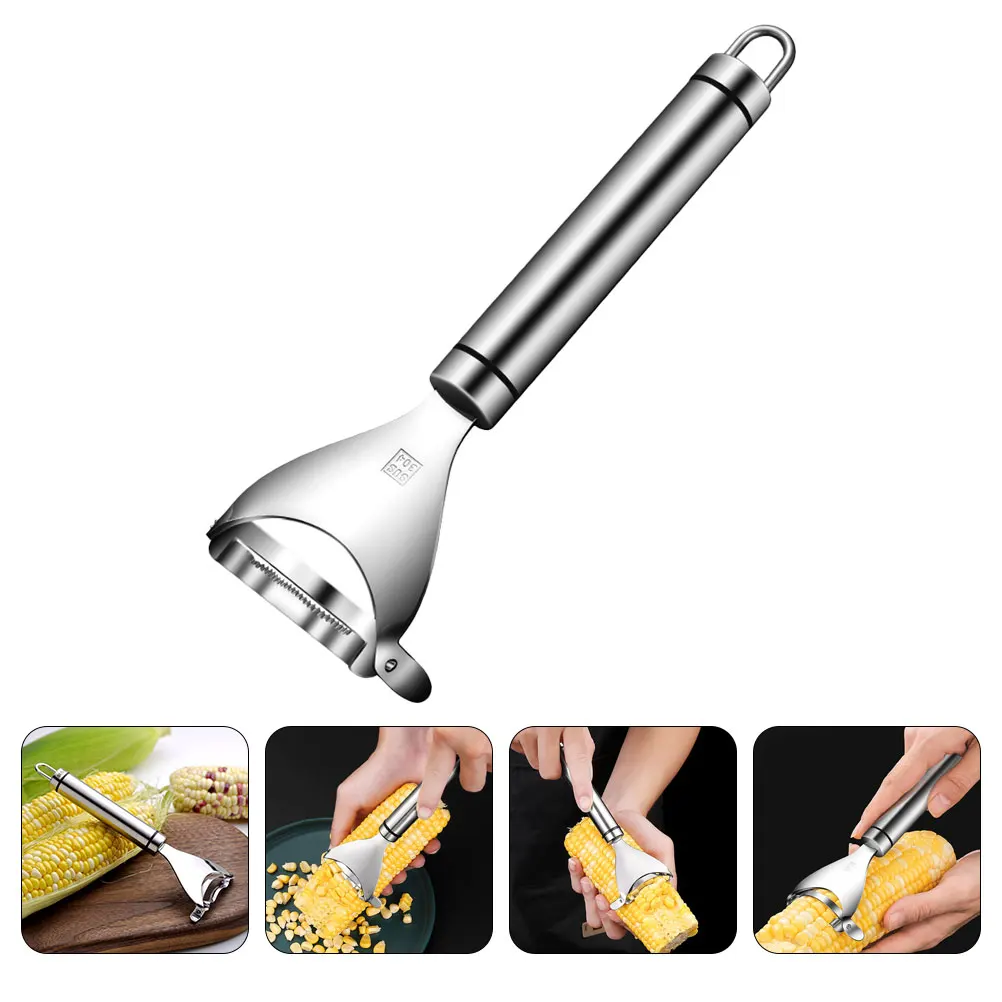 

Portable Peeler Tool Stainless Steel Thresher Stripper Kitchen Gadget For Kernels Corn Dehusker Easy Reusable Corn