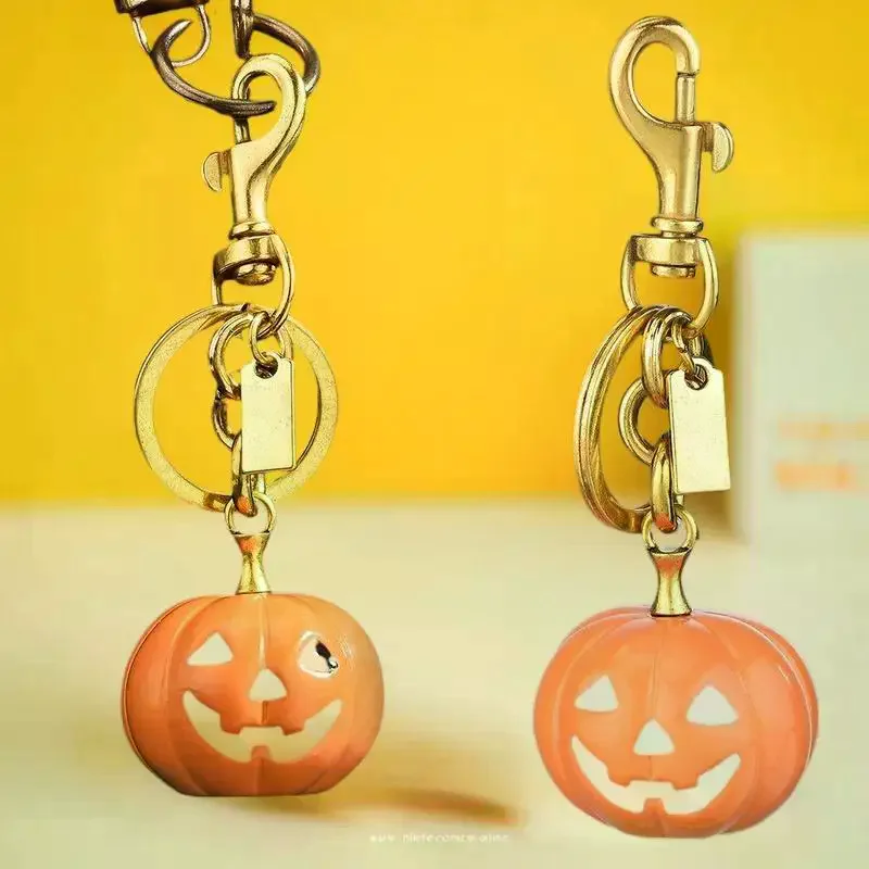 Halloween Pumpkin Keychain Keyring Funny Pumpkin Pendant Bag Charms Halloween Party Gifts Decorations For Women Men Kids