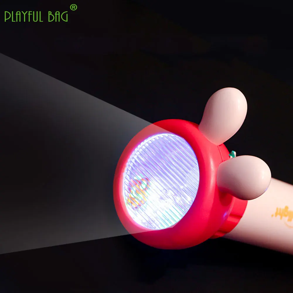 الكرتون الإضاءة المشكال تلسكوب صافرة الفتيان والفتيات الهدايا الوالدين والطفل لغز اللعب السحرية تغيير مصباح يدوي ZG252