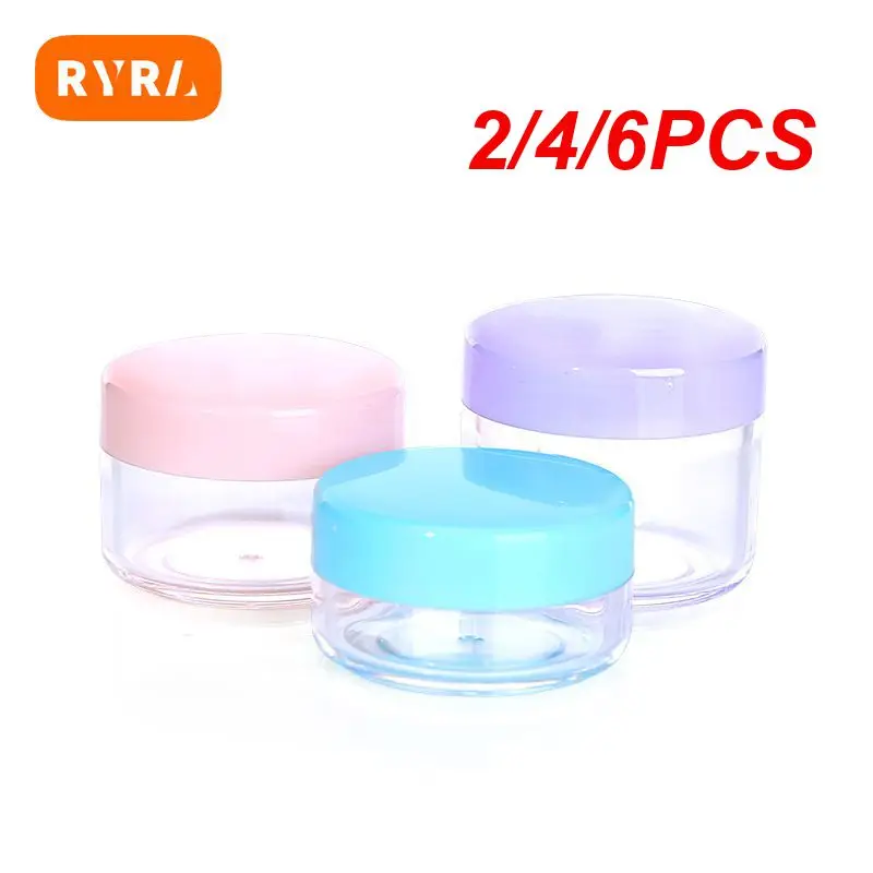 2/4/6PCS Face Cream Lip Balm Containers Secure Lid For Leak-proof Storage Colorful And Attractive Compact Leak-proof Versatile