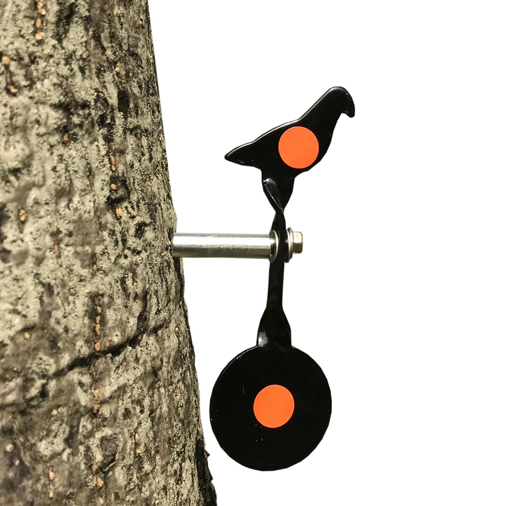 Red and Black Plinking Target Pigeon Goat Shooting Practice 360-degree Rotating, Slingshot BBs Hunting Sports Family Games