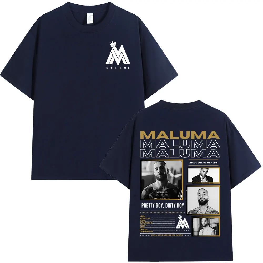 Rapper MALUMA Graphic Print T-shirt Men Women Clothing Hip Hop Vintage Short Sleeve T Shirt 100% Cotton Soft Oversized T-shirts