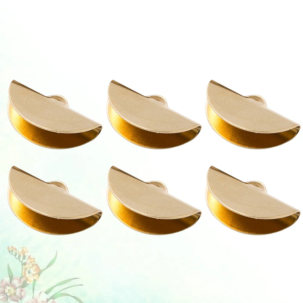 

100Pcs Durable Copper Fan-Shaped Clip Tassel Clasps for Scrapbooking Bag Handbag Crafting Semicircle Clip Jewelry Clasps