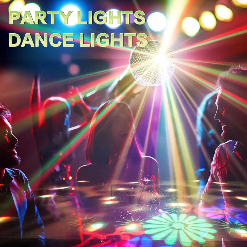 2025 New Party Disco Magic Ball Lights Remote Sound Activated Stage Patterns Device Holiday Dj KTV Dance Laser Projector