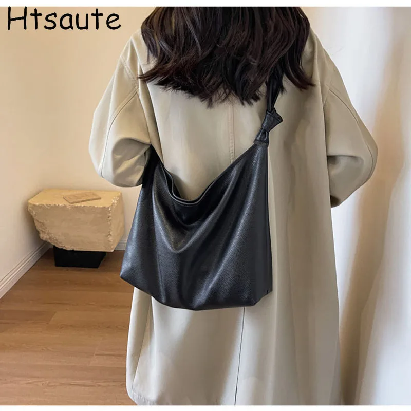 

Autumn and Winter Handbag For Women Bag Large Capacity Shoulder Bags Underarm Simple Casual Commuter Bag Retro Handbags