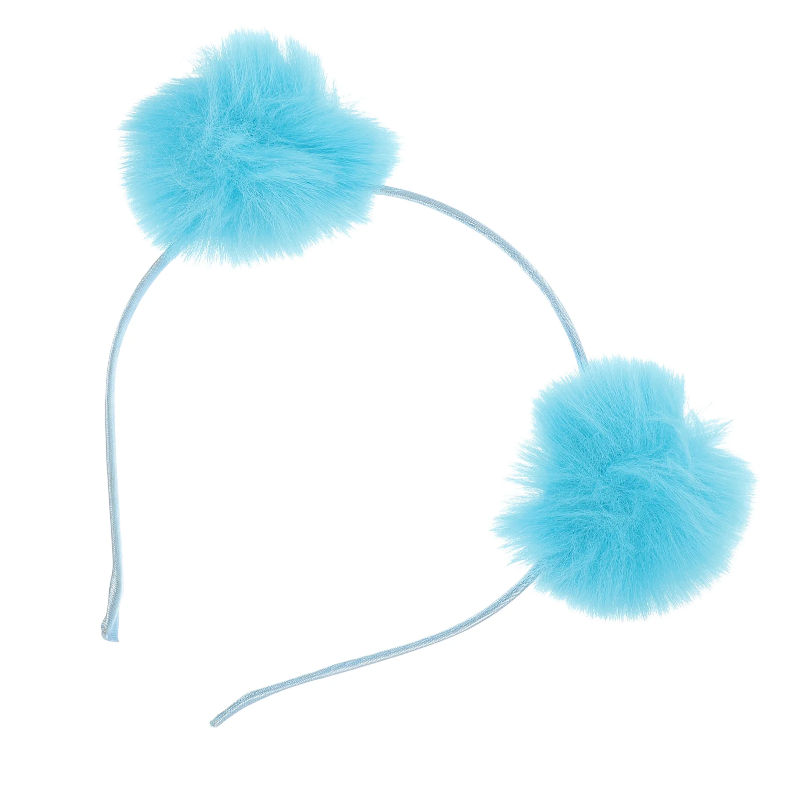 Fur Ball Headband Cosplay Pompom Carnival Hair Headbands for Women's Holiday Cute Hat Christmas