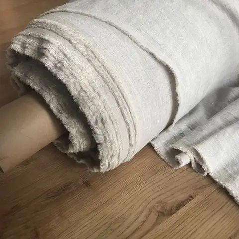 100% Hemp Fabric Super Width 280 Cm For Bedding Sheets 110 Inches Gray Blue Natural Colors Sample Testing
