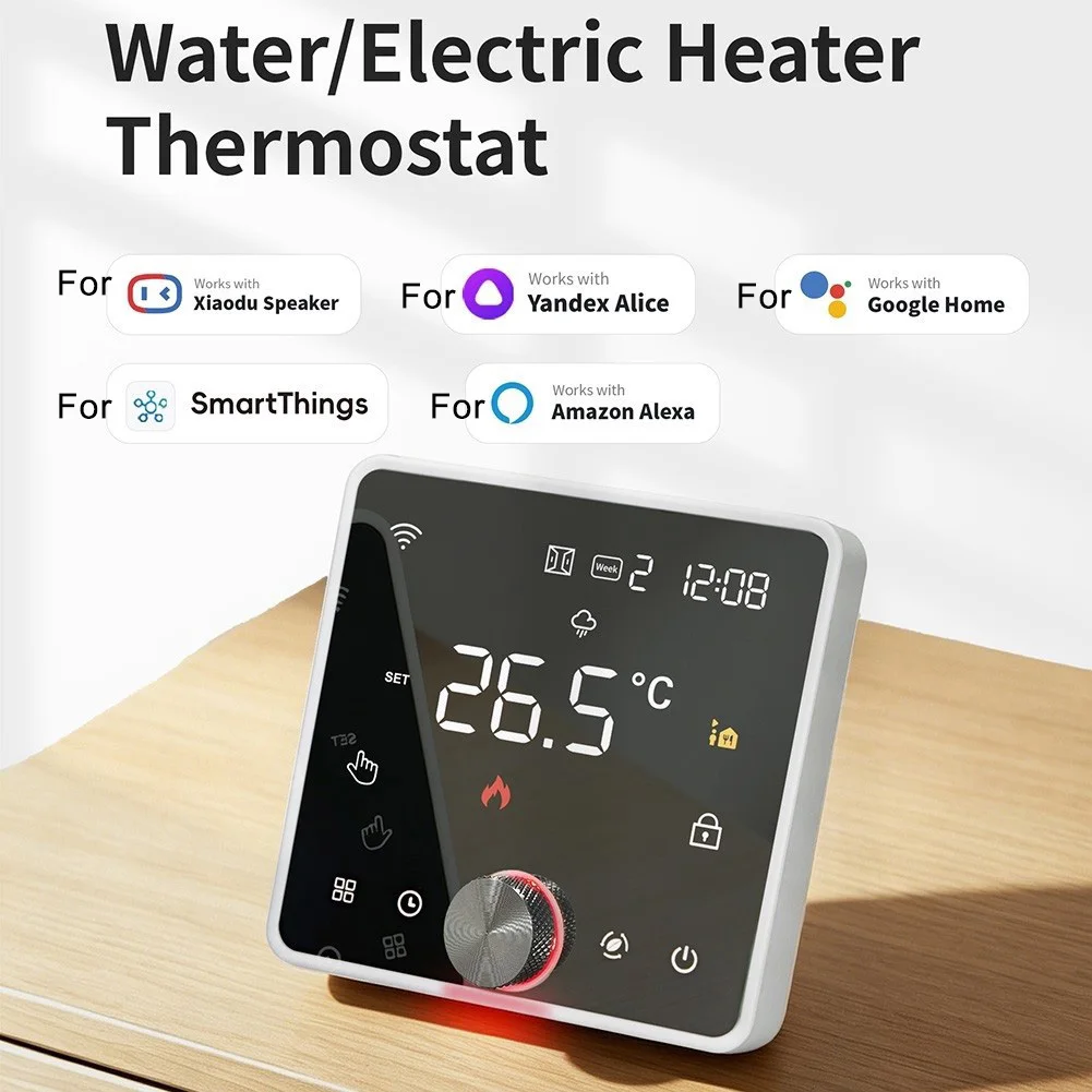 Tuya=WiFi=Smart Thermostat Programmable Temperature Controller With Voice Control For Water & Electric Heating Systems