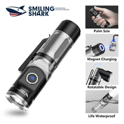 Smiling Shark ES15 Right Angle Flashlight 90°Twist Magnet Charging 90 Degree Light Rechargeable Waterproof 90 Degree Flashlight