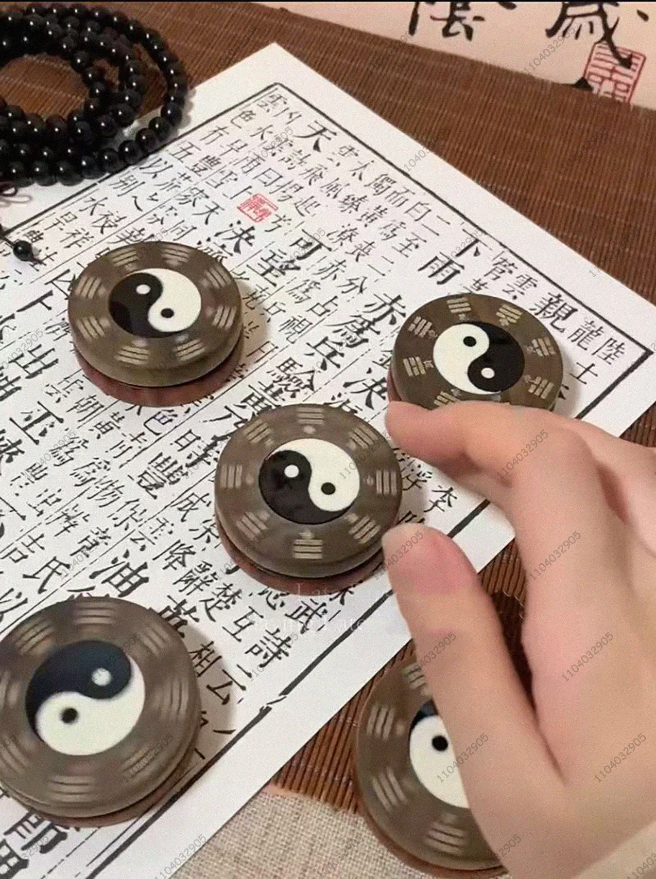 EDC Yin-Yang Fidget Spinner Taichi-Bagua le rotateur à huit diagrammes Fidget Gear Gadget soulagement du Stress jouet Anti-anxiété pour adultes