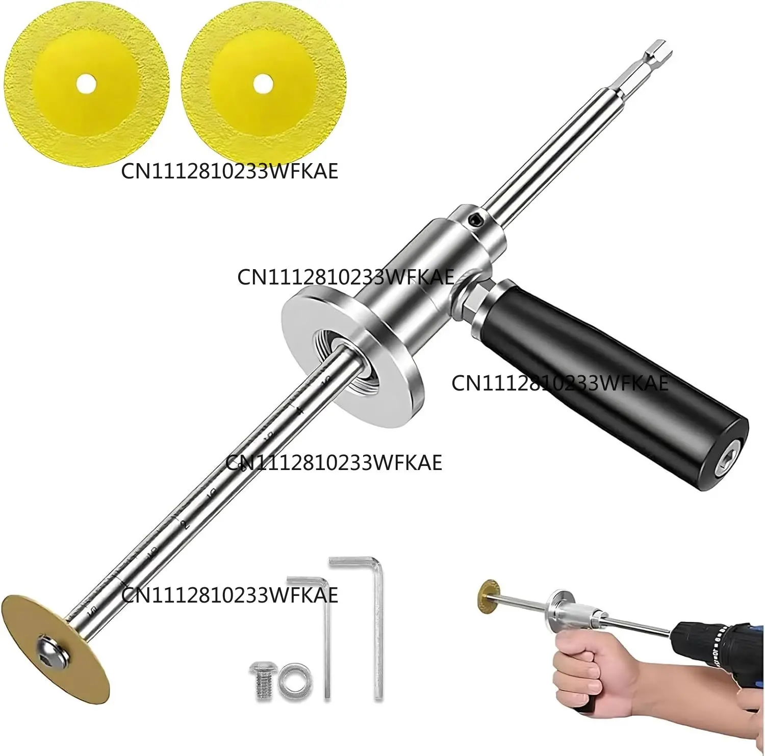 Inside Pipe Cutter for PVC Pipe Cutter, with Diamond Grit Cutting Wheel and Handle