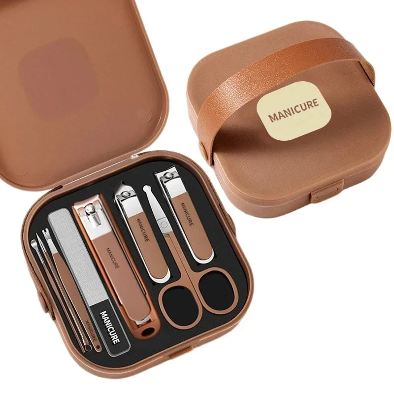 

8Pcs/Set Manicure Kit, Stainless Steel Sharp Durable All-in-One Nail Tools, Portable Nail Clipper Set
