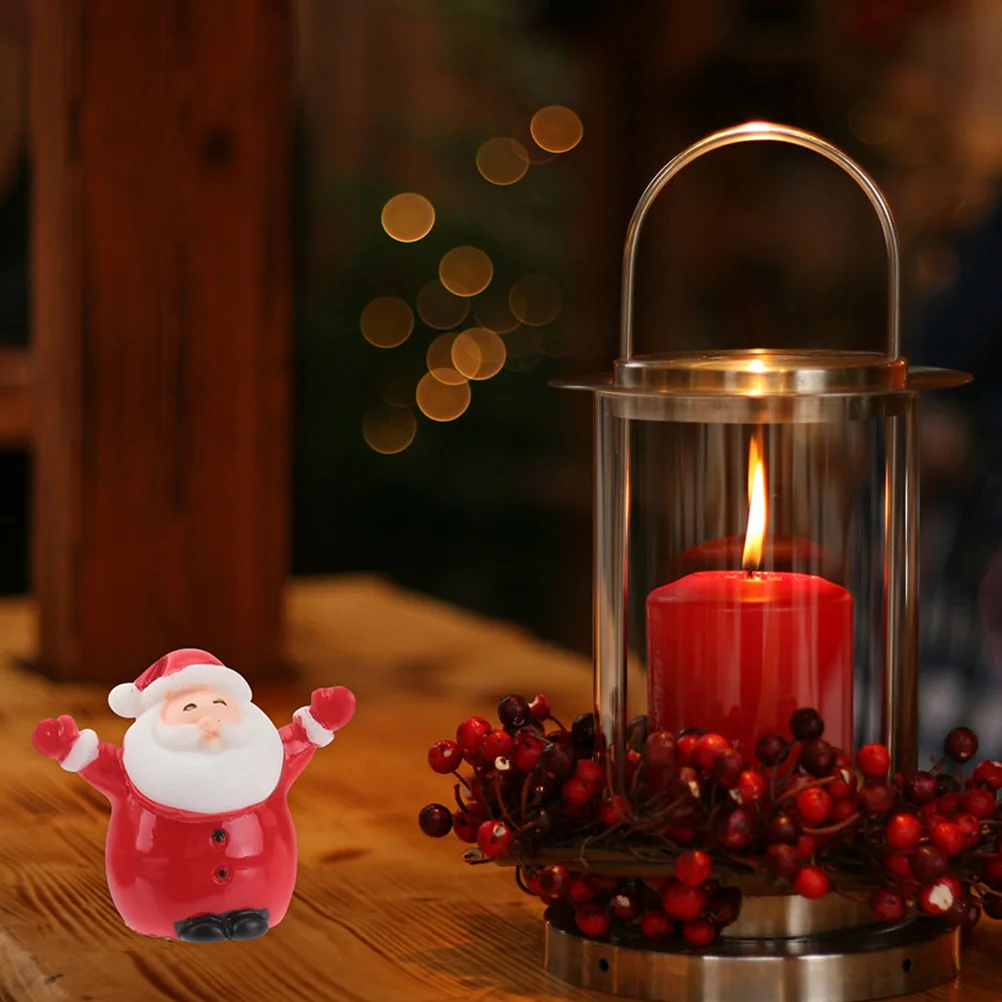 20 stuks kerstdecor mini hars beeldjes sneeuwpop tuinaccessoires miniatuur