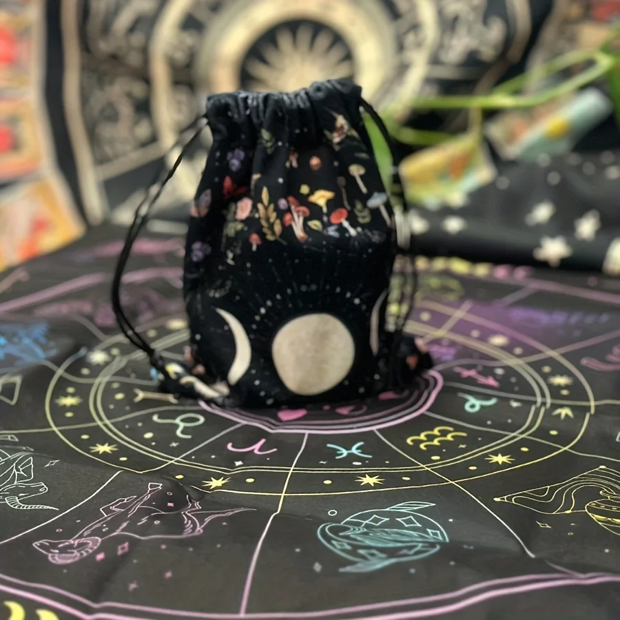 1 قطعة التارو السماوي وعلم التنجيم الحقيبة-علامات زودياك (الحمل، الثور، الجوزاء،) تخزين متعدد الأغراض للمجوهرات، النرد، غرفة نوم قلادة