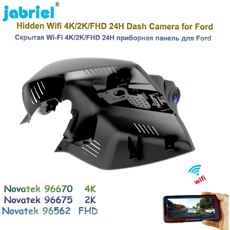 

Jabriel 2160P 4K 2K Wifi 24H Car DVR Recorder For Ford Mondeo High configuration 2015 2016 2017 2018 2019 2020 Dash Cam Camera