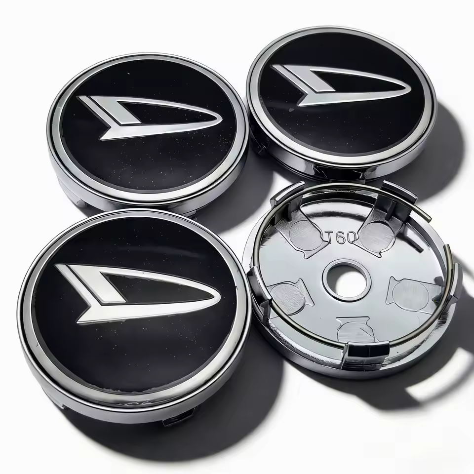 4x 60mm Nabendeckel Radkappen Daihatsu Schwarz